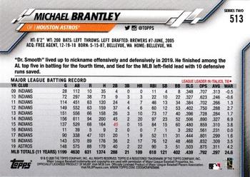2020 Topps #513 Michael Brantley Back