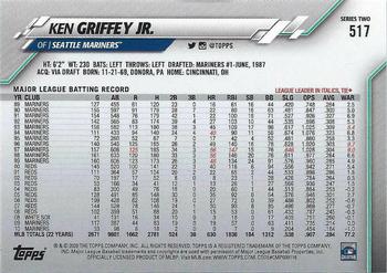 2020 Topps #517 Ken Griffey Jr. Back