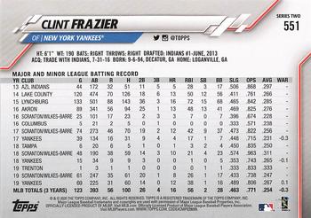 2020 Topps #551 Clint Frazier Back