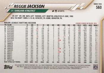 2020 Topps #560 Reggie Jackson Back
