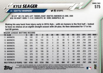 2020 Topps #575 Kyle Seager Back