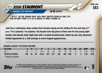 2020 Topps #583 Josh Staumont Back