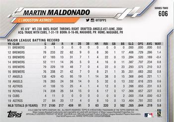 2020 Topps #606 Martin Maldonado Back
