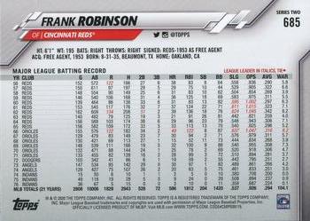 2020 Topps #685 Frank Robinson Back