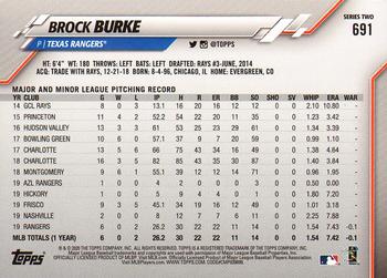 2020 Topps #691 Brock Burke Back