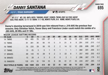 2020 Topps #695 Danny Santana Back
