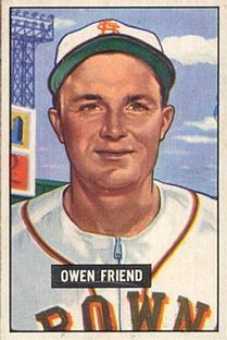 1951 Bowman #101 Owen Friend Front
