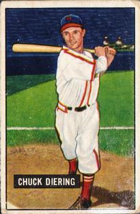 1951 Bowman #158 Chuck Diering Front