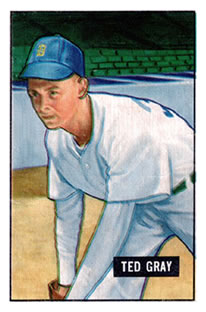 1951 Bowman #178 Ted Gray Front