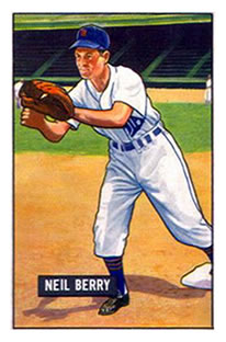 1951 Bowman #213 Neil Berry Front