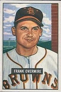 1951 Bowman #280 Frank Overmire Front