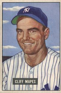 1951 Bowman #289 Cliff Mapes Front