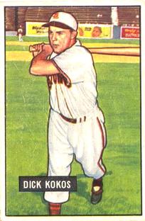 1951 Bowman #68 Dick Kokos Front