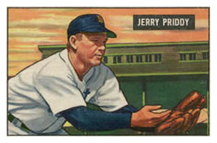 1951 Bowman #71 Jerry Priddy Front