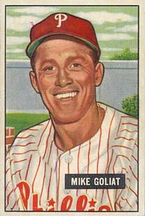 1951 Bowman #77 Mike Goliat Front