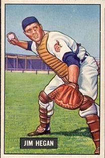 1951 Bowman #79 Jim Hegan Front