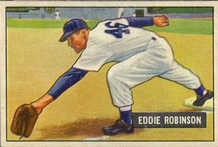 1951 Bowman #88 Eddie Robinson Front