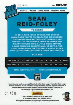 2019 Donruss Optic - Rated Rookies Signatures Black #RRS-SF Sean Reid-Foley Back