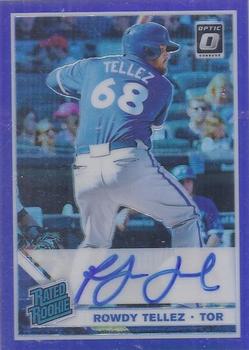 2019 Donruss Optic - Rated Rookies Signatures Blue #RRS-RT Rowdy Tellez Front
