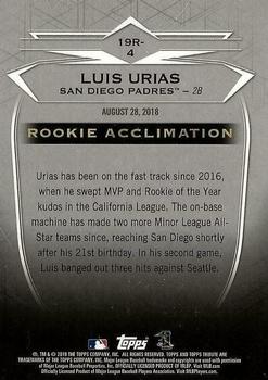 2019 Topps Tribute - Rookies #19R-4 Luis Urias Back
