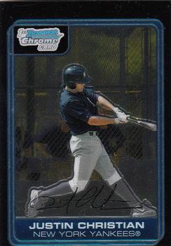 2006 Bowman Chrome - Prospects #BC186 Justin Christian Front