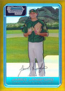 2006 Bowman Chrome - Prospects Gold Refractors #BC135 Jared Lansford Front