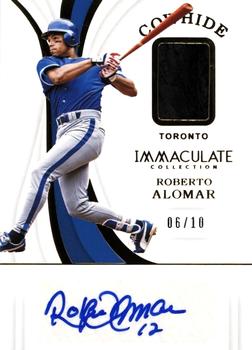 2019 Panini Immaculate Collection - Cowhide #C-RA Roberto Alomar Front