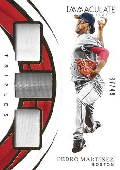 2019 Panini Immaculate Collection - Immaculate Triples #IT-PM Pedro Martinez Front