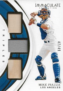 2019 Panini Immaculate Collection - Immaculate Triples #IT-MP Mike Piazza Front