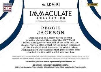 2019 Panini Immaculate Collection - Legends Dual Materials #LDM-RJ Reggie Jackson Back