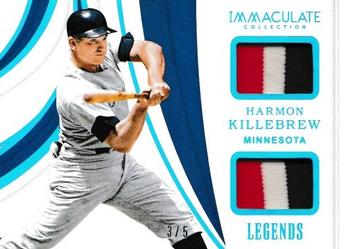 2019 Panini Immaculate Collection - Legends Dual Materials Blue #LDM-HK Harmon Killebrew Front