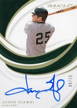 2019 Panini Immaculate Collection - Signatures Gold #S-JG Jason Giambi Front