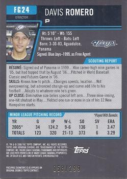 2006 Bowman Draft Picks & Prospects - Chrome Futures Game Prospects X-Fractors #FG24 Davis Romero Back