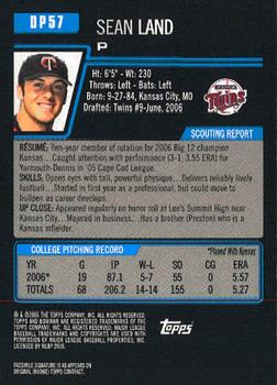 2006 Bowman Draft Picks & Prospects - Draft Picks #DP57 Sean Land Back
