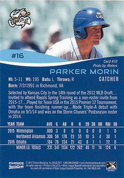 2017 Choice Omaha Storm Chasers #10 Parker Morin Back