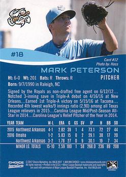2017 Choice Omaha Storm Chasers #12 Mark Peterson Back