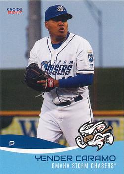 2017 Choice Omaha Storm Chasers #25 Yender Caramo Front