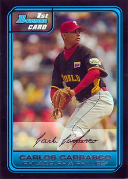 2006 Bowman Draft Picks & Prospects - Futures Game Prospects #FG4 Carlos Carrasco Front