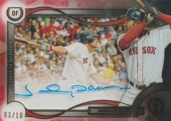 2019 Topps Tribute - Tribute to the Postseason Autographs Red #TTP-JD Johnny Damon Front