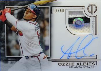 2019 Topps Tribute - Tribute Autograph Patches #TAP-OA Ozzie Albies Front