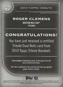 2019 Topps Tribute - Single-Player Dual Relics #DR-RC Roger Clemens Back