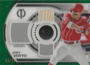 2019 Topps Tribute - Single-Player Triple Relics Green #TTR-JV Joey Votto Front