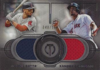 2019 Topps Tribute - Dual Player Relics #DR-BB Mookie Betts / Xander Bogaerts Front