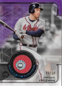 2019 Topps Tribute - Stamp of Approval Authenticated Relics Purple #SOA-FF Freddie Freeman Front
