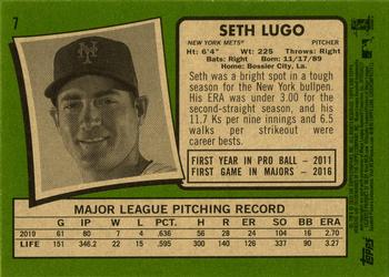 2020 Topps Heritage #7 Seth Lugo Back
