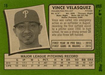 2020 Topps Heritage #19 Vince Velasquez Back