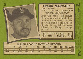 2020 Topps Heritage #28 Omar Narvaez Back