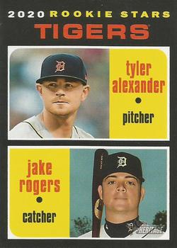 2020 Topps Heritage #39 Tigers 2020 Rookie Stars (Tyler Alexander / Jake Rogers) Front