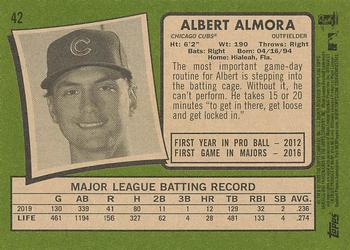 2020 Topps Heritage #42 Albert Almora Back