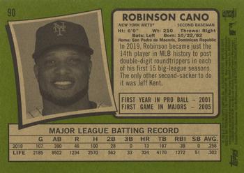2020 Topps Heritage #90 Robinson Cano Back